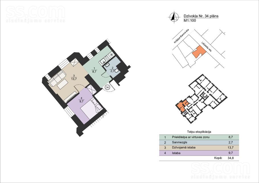 Lāčplēša 36, Rīga — dzivoklis