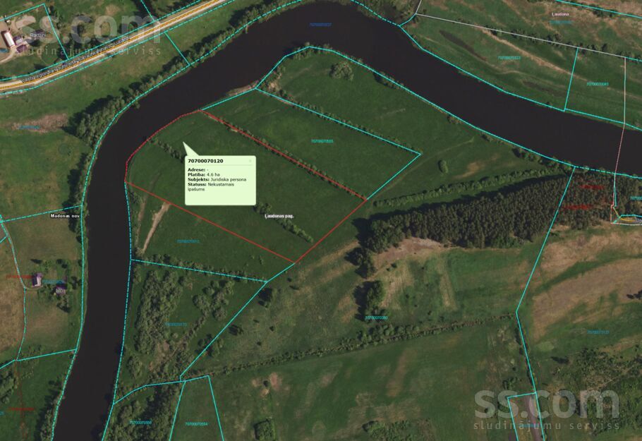 Ļaudona, Madona un raj., Ļaudonas pag. — zeme