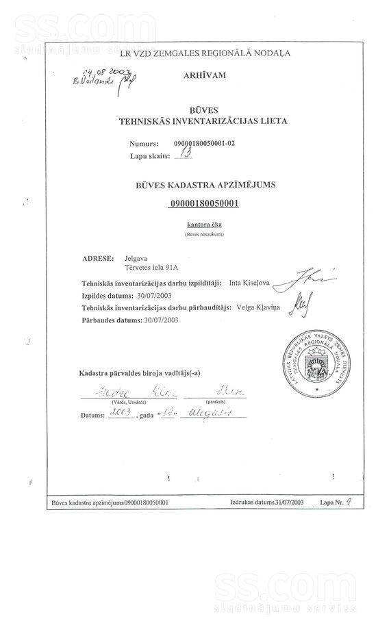 Tērvetes iela 91a, Jelgava un raj., Jelgava — maja