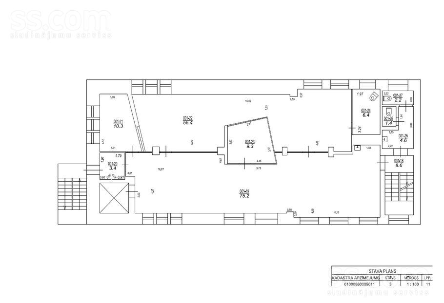 Krimuldas 2a, Rīga, Teika — telpa