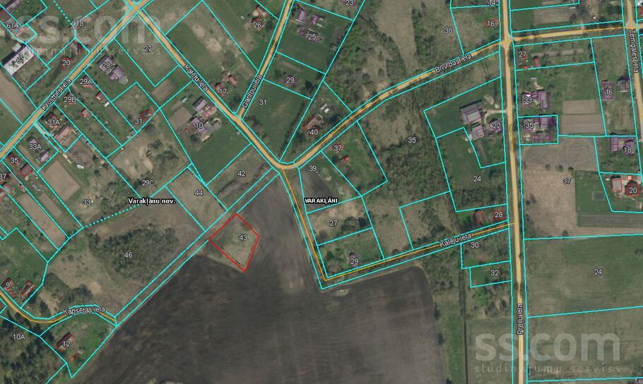 Brīvības iela 43, Madona un raj., Varakļāni — zeme