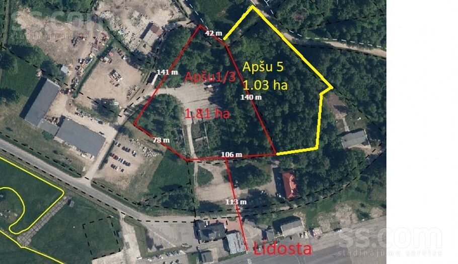 Apšu 1/3, Cimdenieki, Liepāja un raj., Grobiņas pag. — zeme