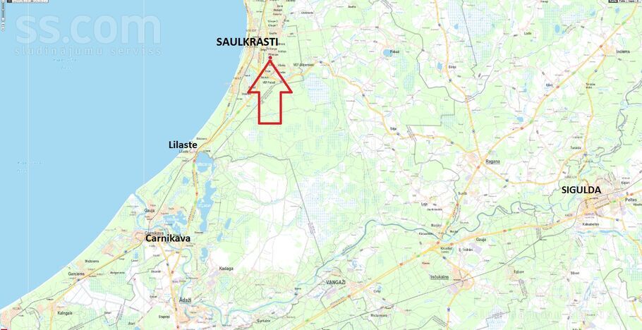 Upes Krasts, Rīgas rajons, Saulkrasti — zeme