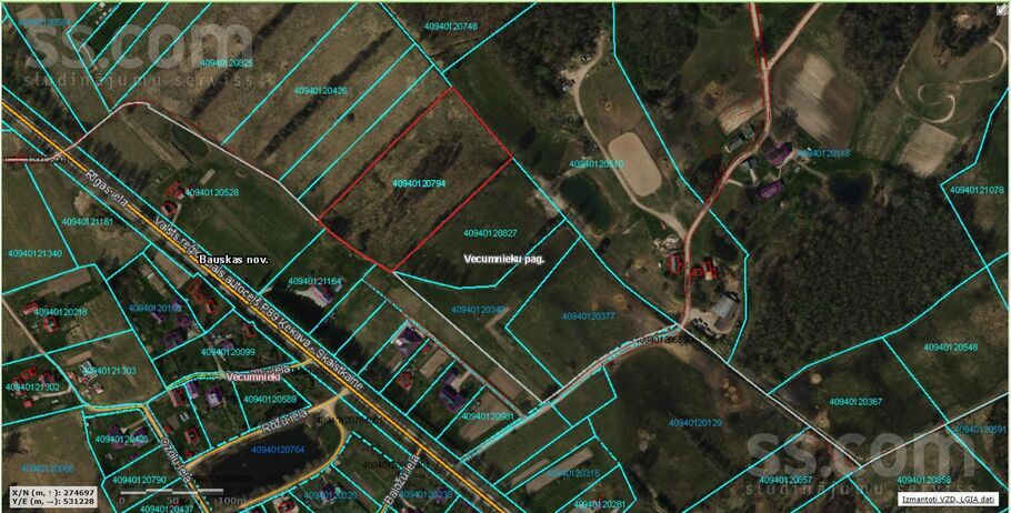 Krizantēmas, Vecumnieki, Bauska un raj., Vecumnieku pag. — zeme