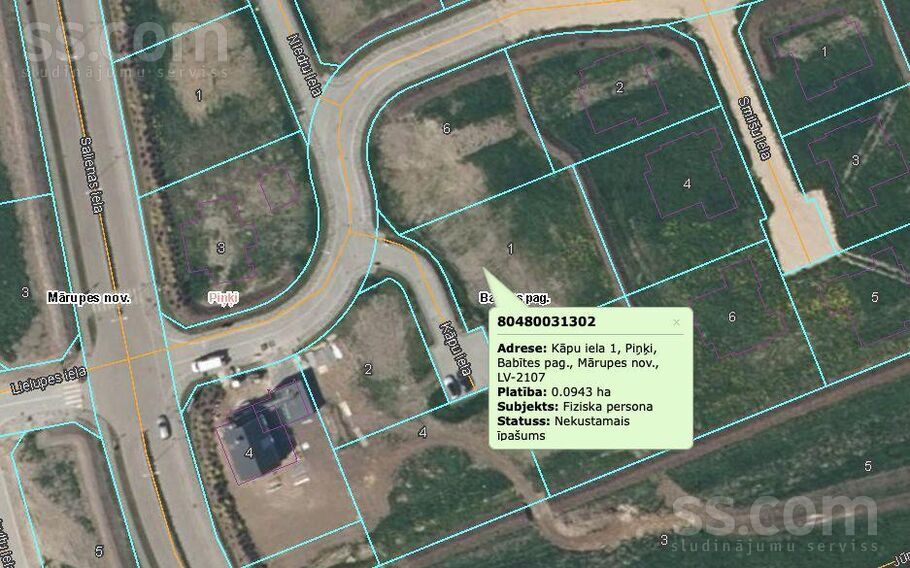 Kāpu 3, Piņķi, Rīgas rajons, Babītes pag. — zeme