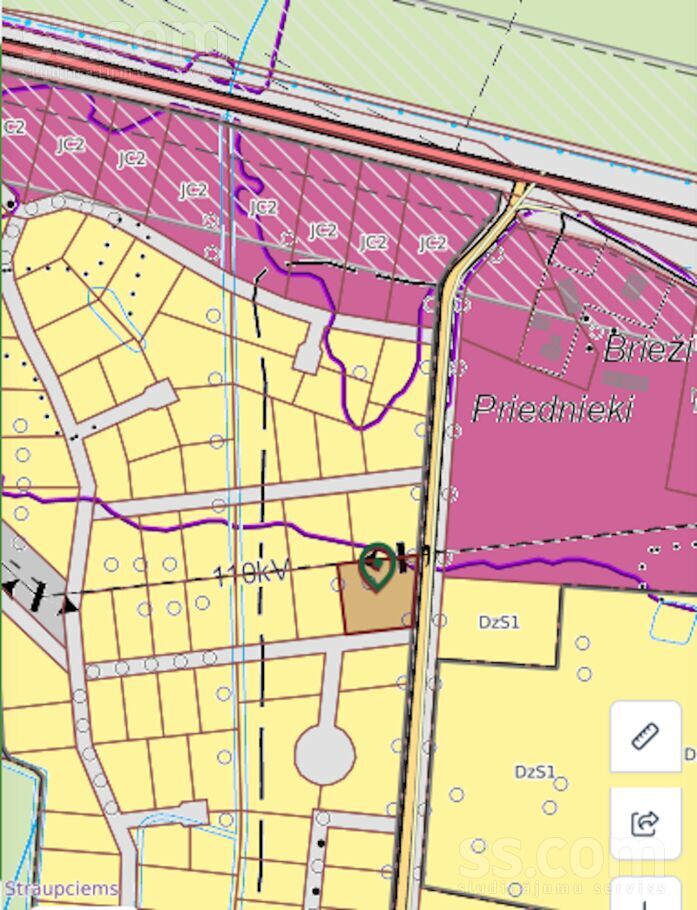 Varavīksnes iela 2, Straupciems, Rīgas rajons, Salas pag. — zeme