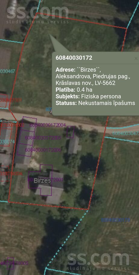 Birzes, Aleksandrova, Krāslava un raj., Piedrujas pag. — maja