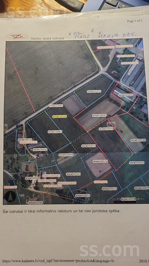 Pīkas; Audrupi, Iecava, Bauska un raj., Iecavas nov. — zeme