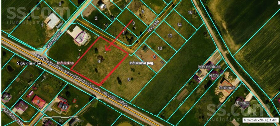 Ievu 4, Inčukalns, Rīgas rajons, Inčukalna nov. — zeme