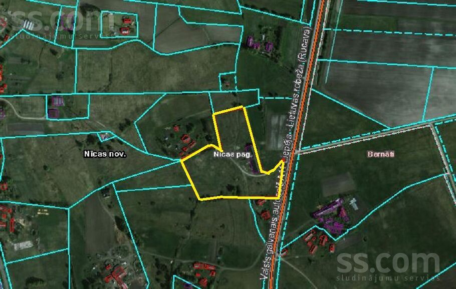 Bernāti, Bernāti, Liepāja un raj., Nīcas pag. — zeme