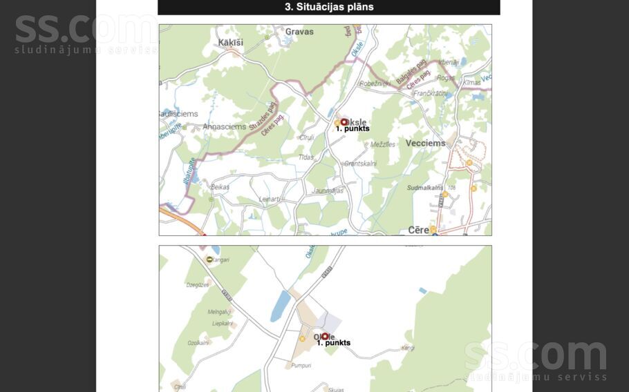 Jaundarziņu, Cēre, Tukums un raj., Cēres pag. — maja