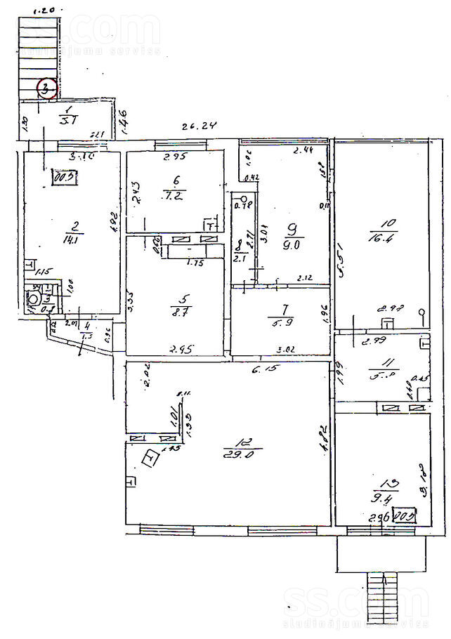 Latgales 248, Rīga, Ķengarags — telpa