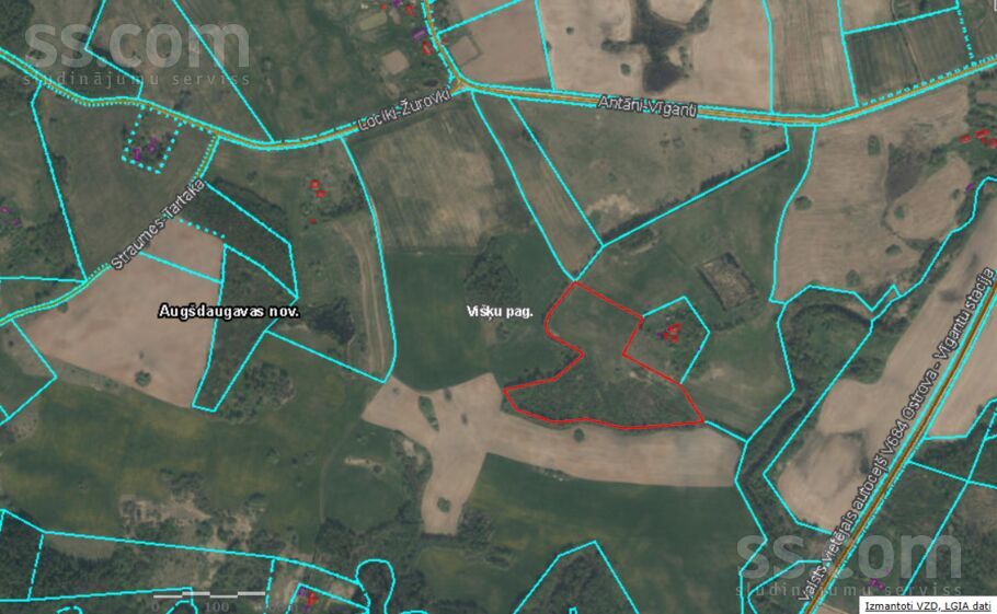 Kosas, Daugavpils un raj., Višķu pag. — zeme