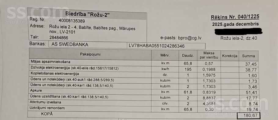 Rožu 2, Babīte, Rīgas rajons, Babītes pag. — dzivoklis