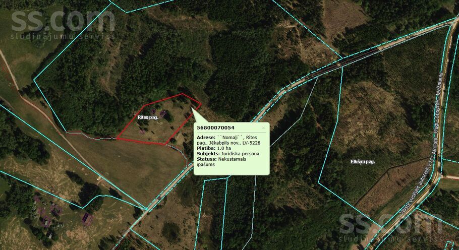 Nomaļi, Jēkabpils un raj., Rites pag. — zeme