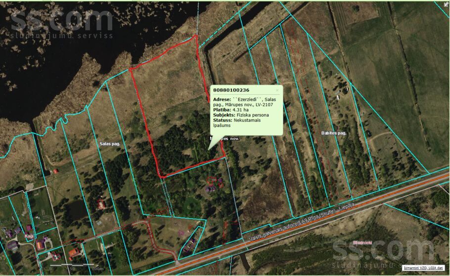 Ezerziedi, Trenči, Rīgas rajons, Babītes pag. — zeme