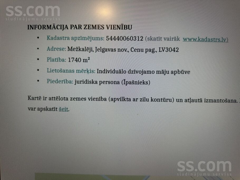 Mežkalēji, Jelgava un raj., Jelgava — zeme