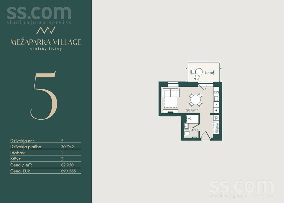 Čiekuru 3, Rīga — dzivoklis