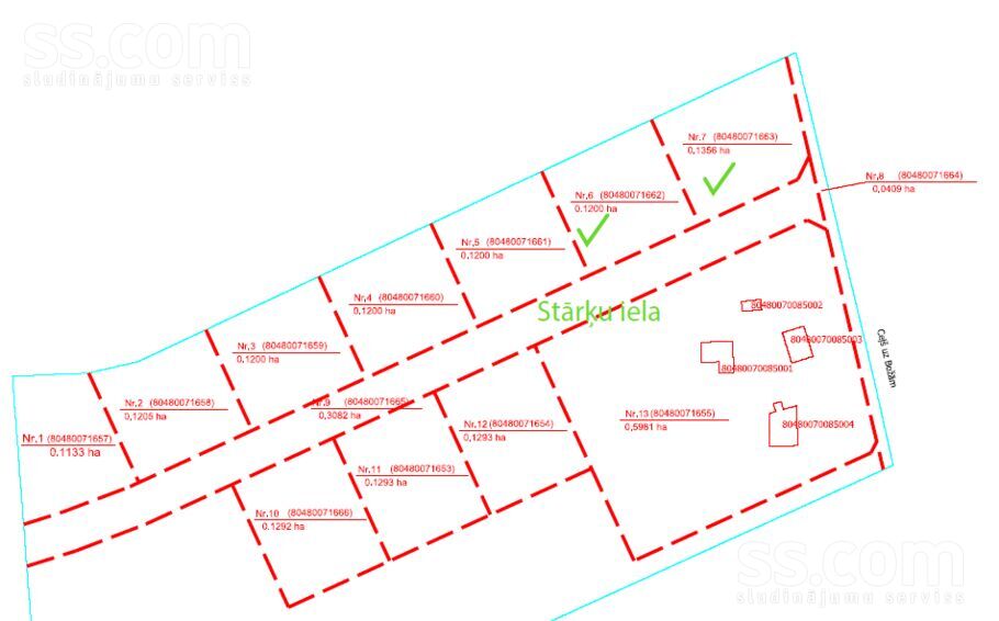 Stāŗķu 2, Dzilnuciems, Rīgas rajons, Babītes pag. — zeme