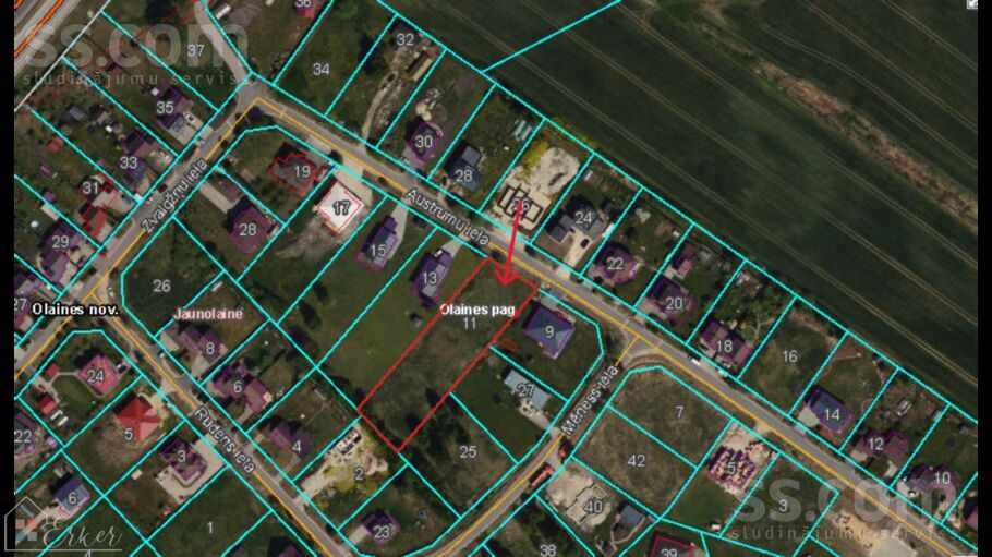 Austrumu 11, Lubauši, Rīgas rajons, Olaines pag. — zeme