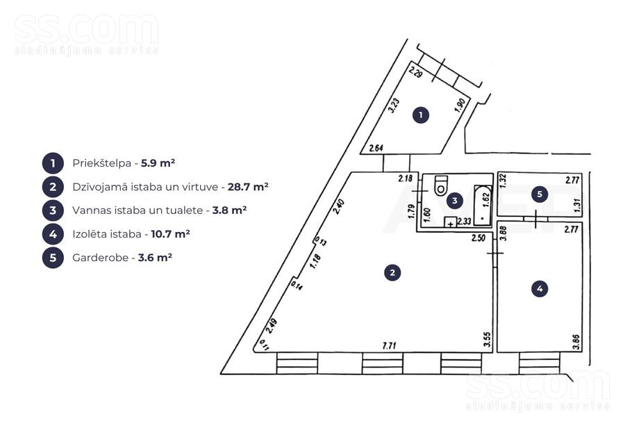 Barona 30, Rīga — dzivoklis