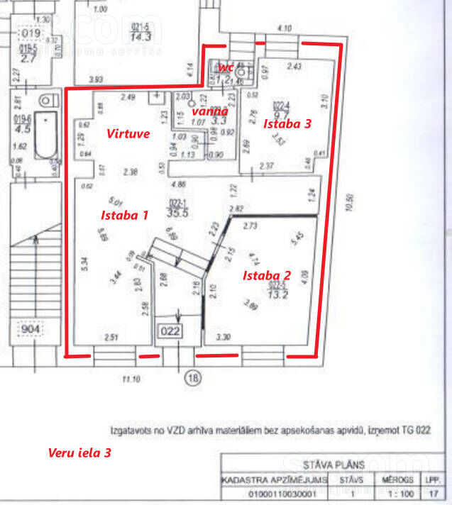 Veru 3, Rīga — dzivoklis