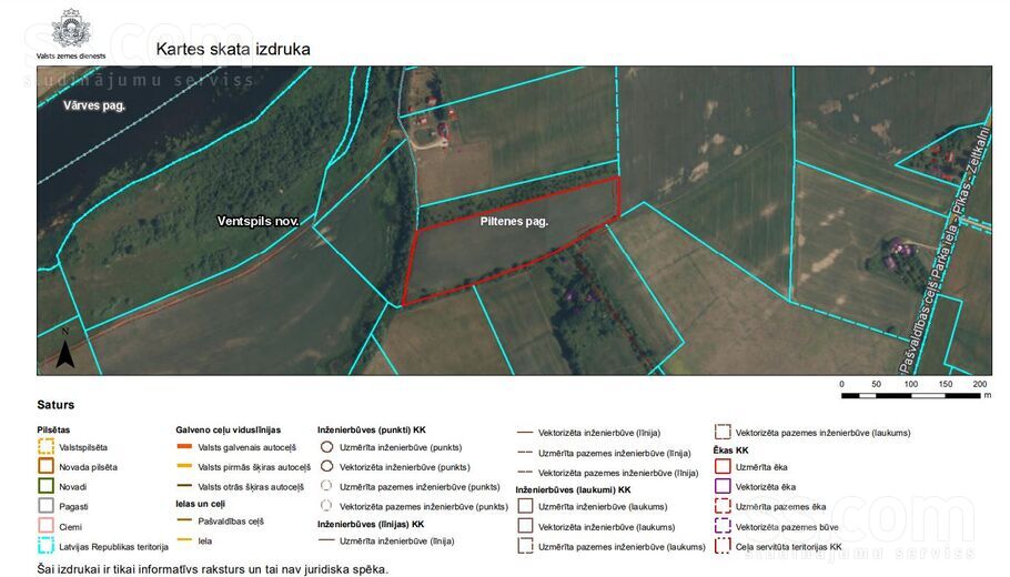 Senleja, Ventspils un raj., Piltenes l. t. — zeme