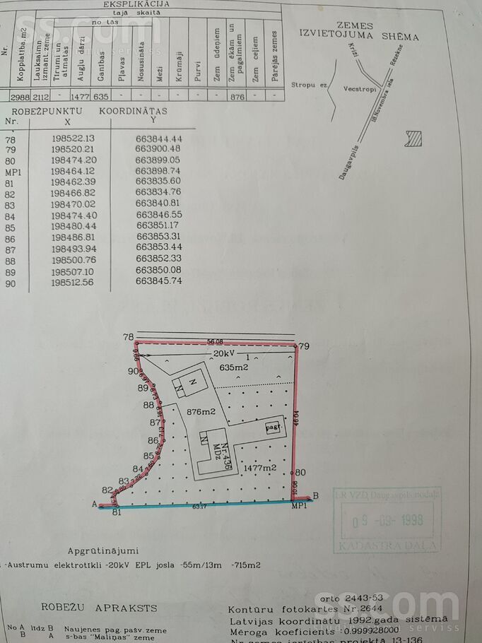 18.novembra 436, Daugavpils un raj., Daugavpils — zeme