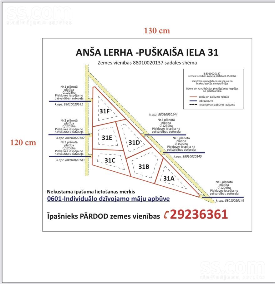 Lerha-Puškaiša 31a, Talsi un raj., Talsi — zeme