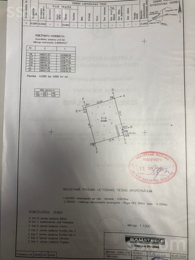 Pludmales iela, Bērzmente, Rīgas rajons, Ķekavas pag. — zeme