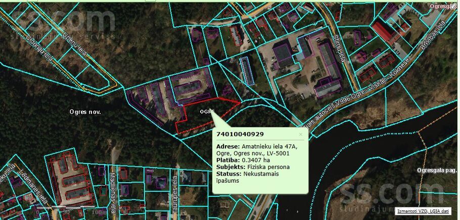 Amatnieku 47a, Ogre un raj., Ogre — zeme