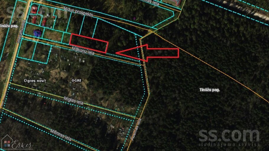 Mākoņu 5, Ogre un raj., Ogre — zeme