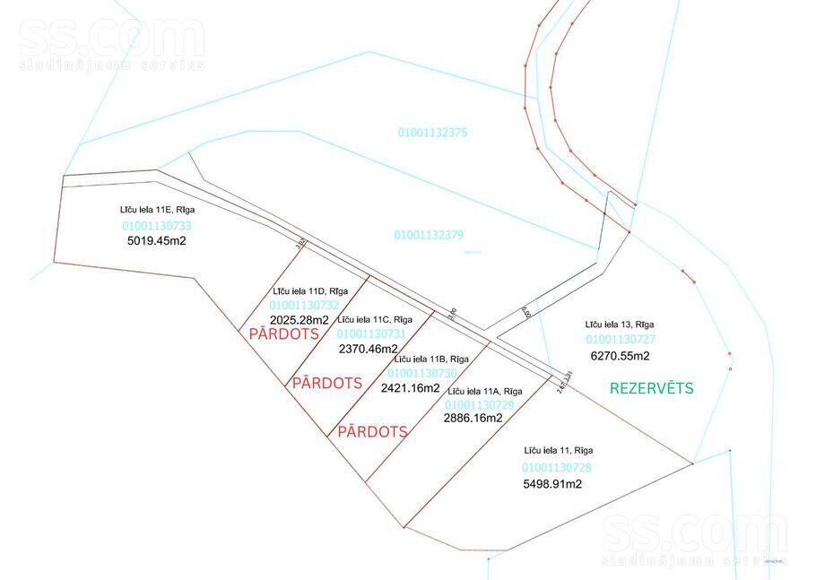 Līču 11a, Rīga — zeme