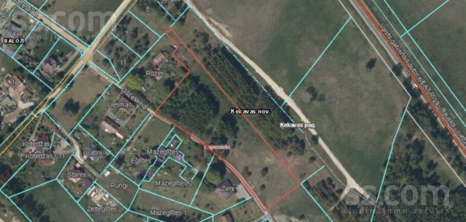 Ķekavas iela, Rīgas rajons, Baloži — zeme