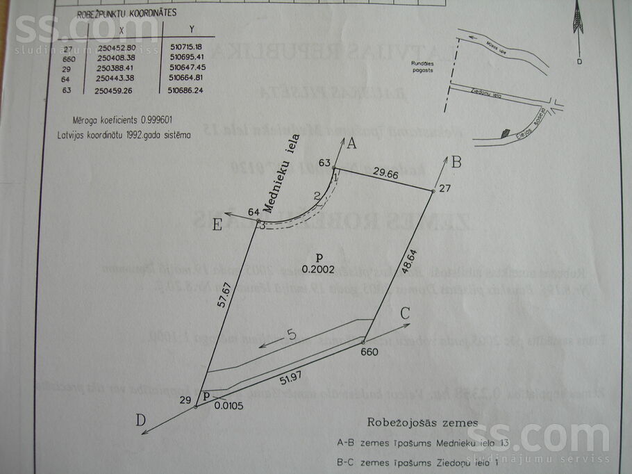 Mednieku 15, Bauska un raj., Bauska — zeme