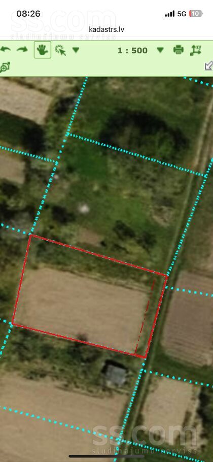 Pilrindāles 58, Pilsrundāle, Bauska un raj., Rundāles pag. — zeme