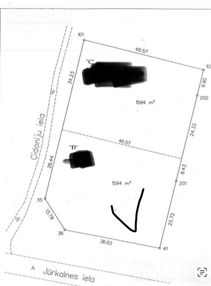 Jurkalnes iela 37, Jūrmala — zeme