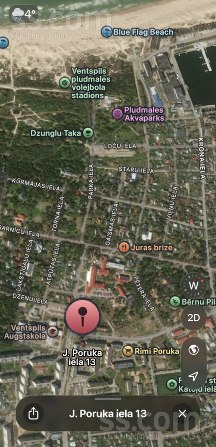J. Poruka iela 13, Ventspils un raj., Ventspils — dzivoklis