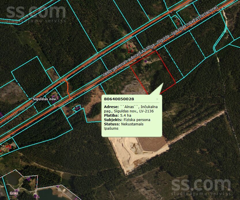 Ainas, Griķi, Rīgas rajons, Inčukalna nov. — maja