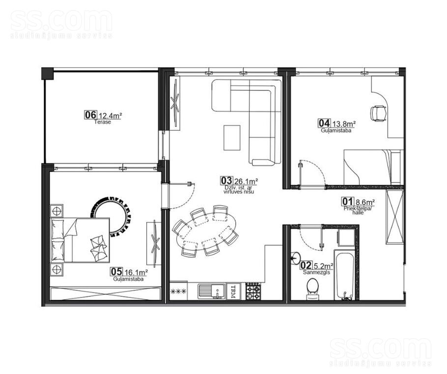 Pumpuru iela 3a, Jūrmala — dzivoklis