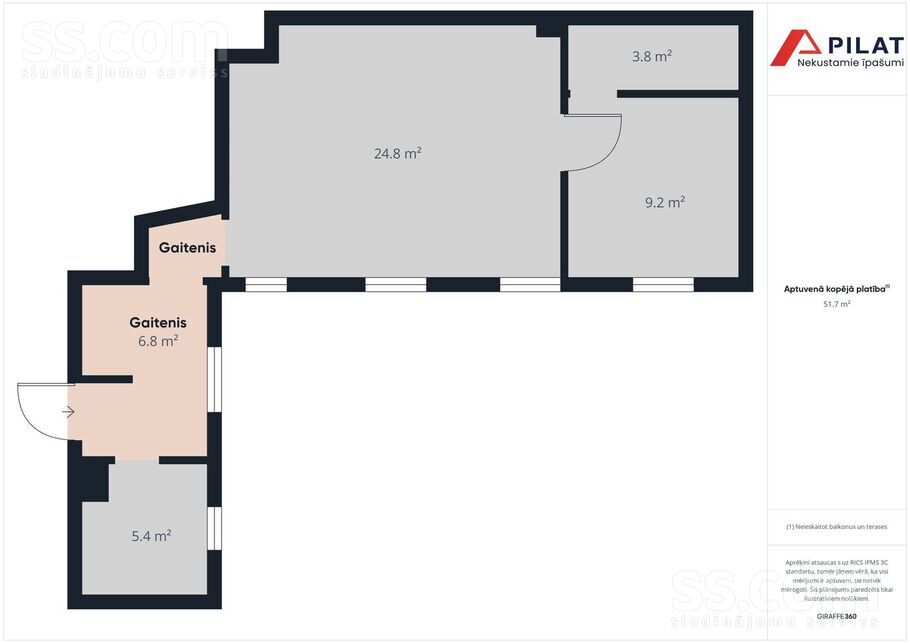 Rīgas iela 43, Liepāja un raj., Liepāja — dzivoklis