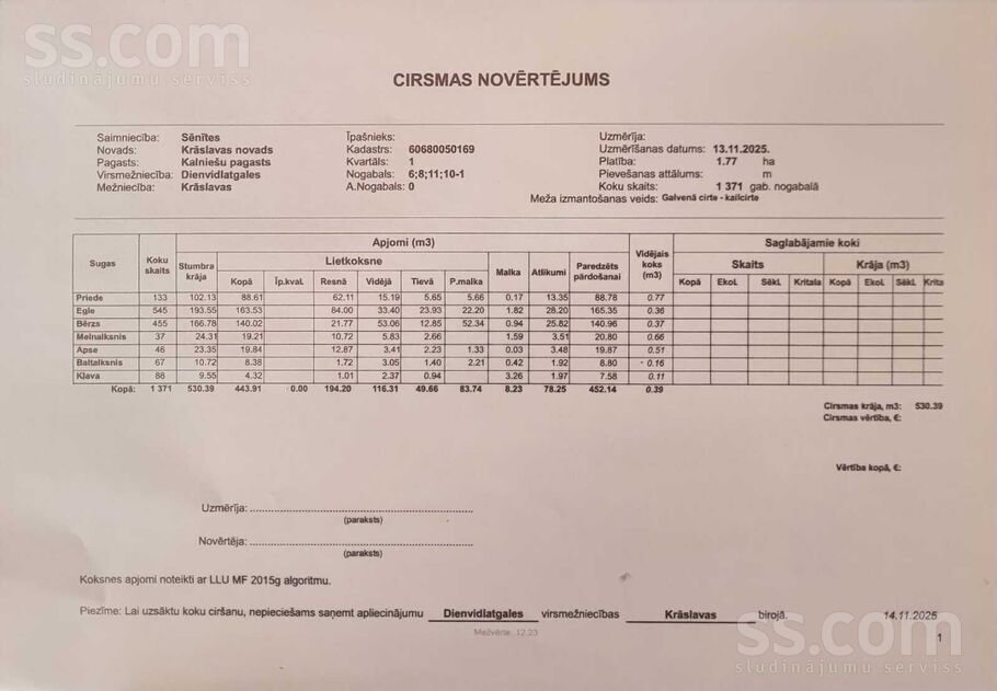 Dorotpole, Krāslava un raj., Kalniešu pag. — mezs