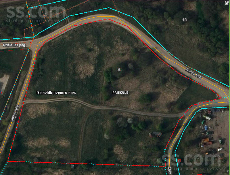 Miera iela 9, Liepāja un raj., Priekule — zeme