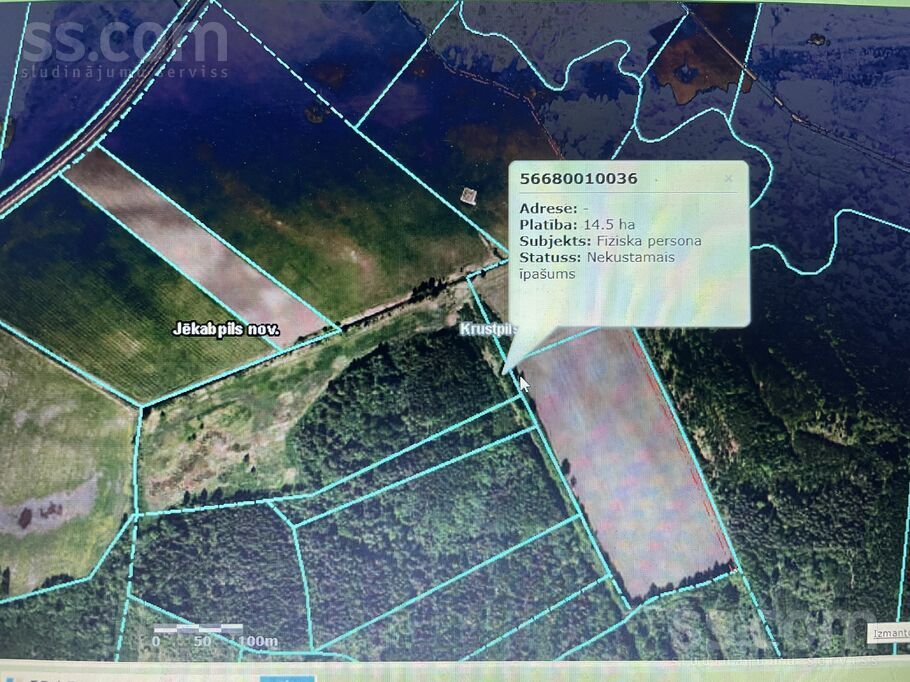 Spunģēni, Jēkabpils un raj., Krustpils pag. — zeme