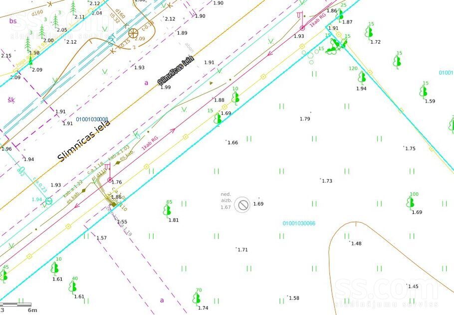 Slimnīcas 15, Rīga — zeme
