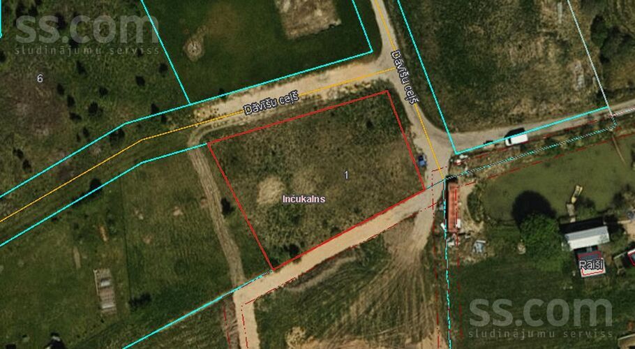 Dāvīšu ceļš 1, Inčukalns, Rīgas rajons, Inčukalna nov. — zeme