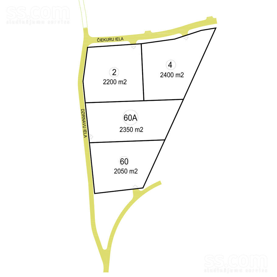 Dzirnavu iela 60, Cēsis un raj., Cēsis — zeme