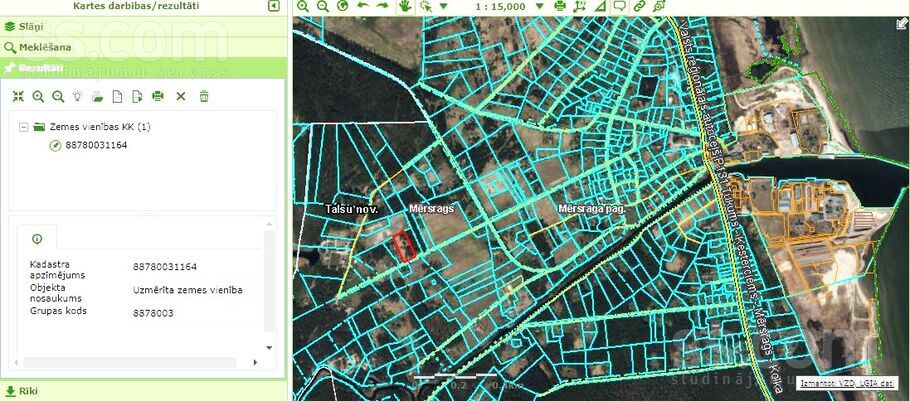 Ceriņu 34, Mērsrags, Talsi un raj., Mērsraga pag. — zeme