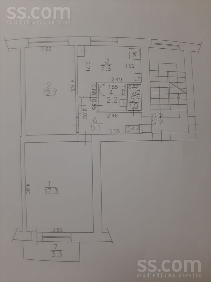Saldus iela 1, Ventspils un raj., Ventspils — dzivoklis