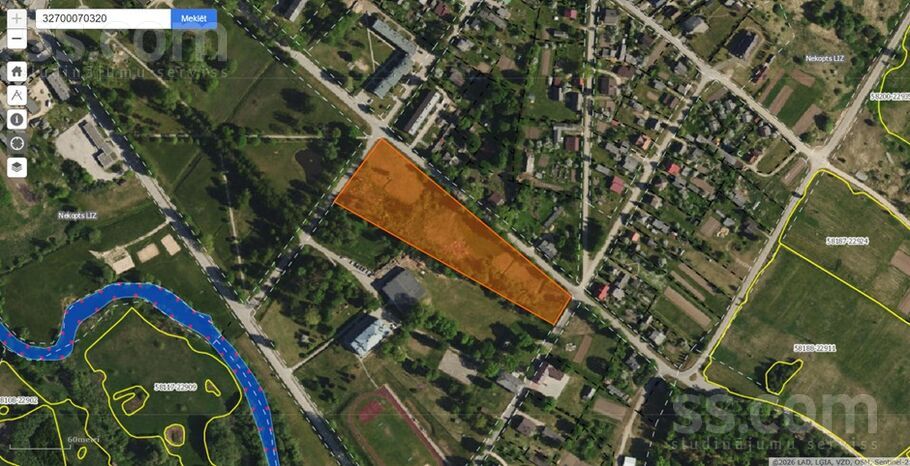 Lodziņa iela, Nereta, Aizkraukle un raj., Neretas pag. — zeme